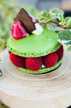 macaron aux framboises